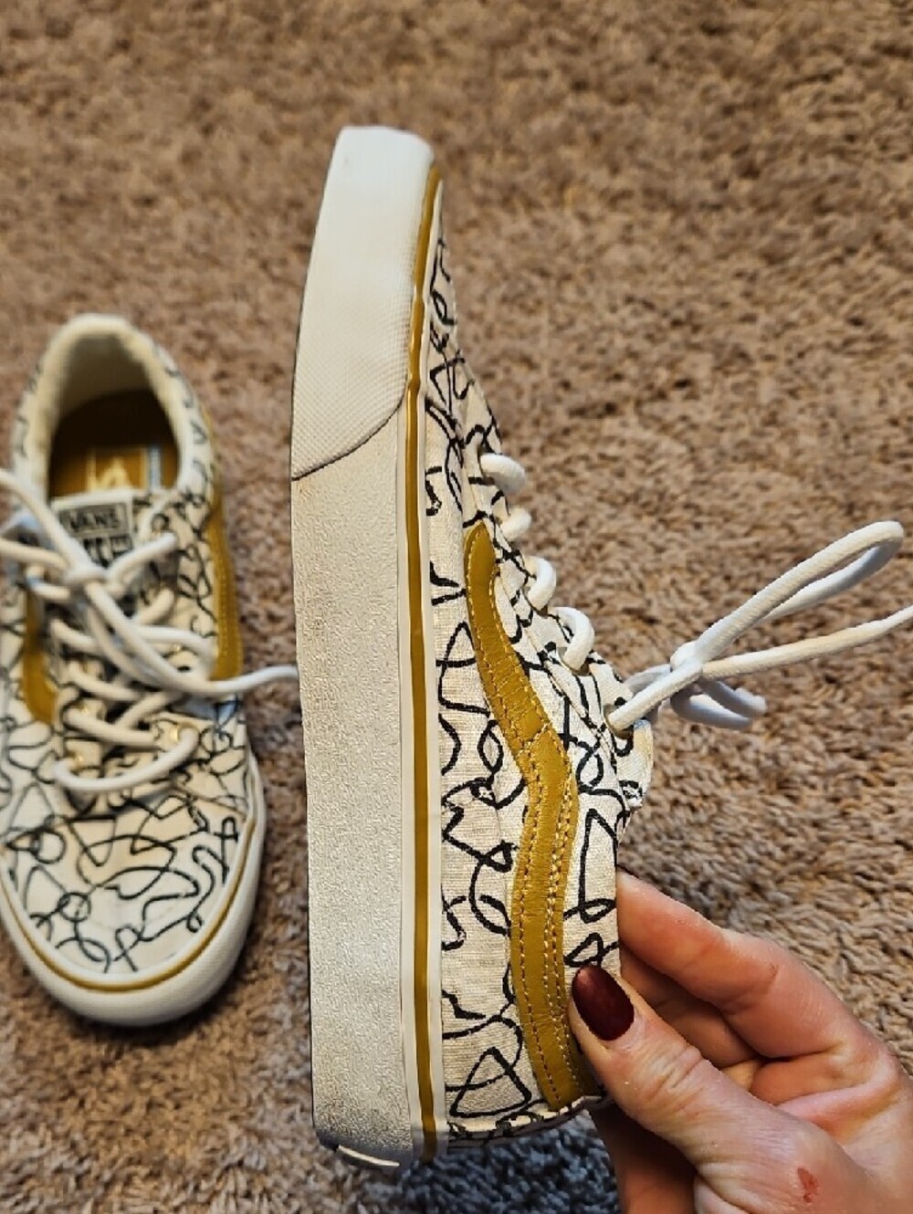 Vans Texured Waves X SK8 Marshmallow Abstract Low-Top Sneakers - Picture 5 of 14
